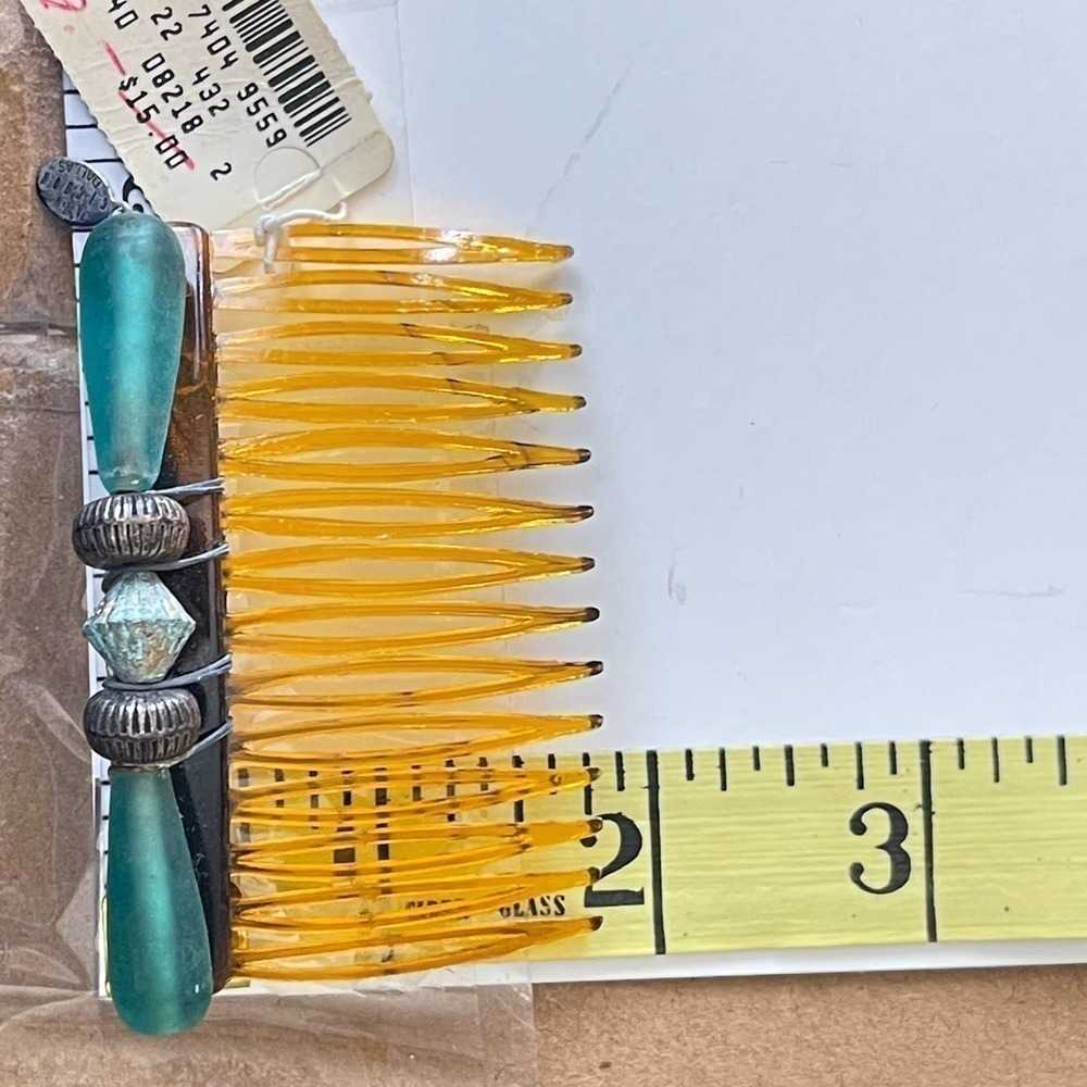 Set of 3 1990’s Hair Comb Decorative Beaded Ann Cichon Dallas NWT - Picture 11 of 11